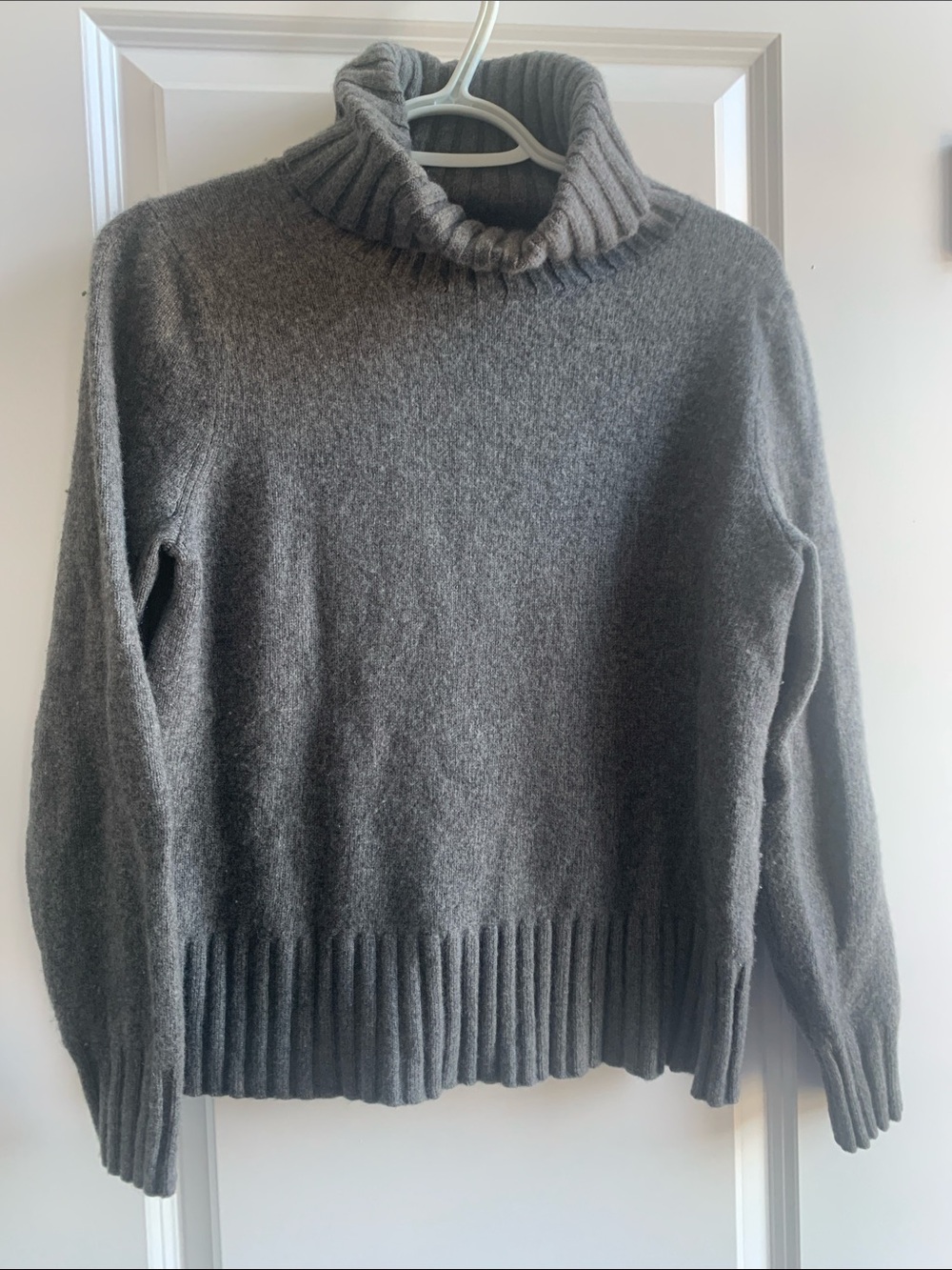 Patagonia Gray Ribbed Turtleneck Sweater